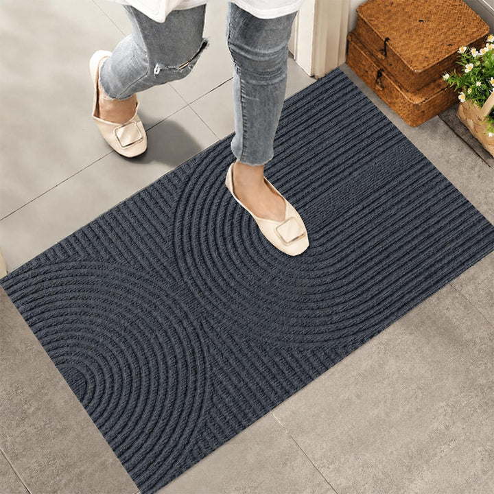 Fussmatte 60x90 cm Innen und Aussen - rutschfeste Schmutzfangmatte - Waschbar Fussmatte, Wasserdicht