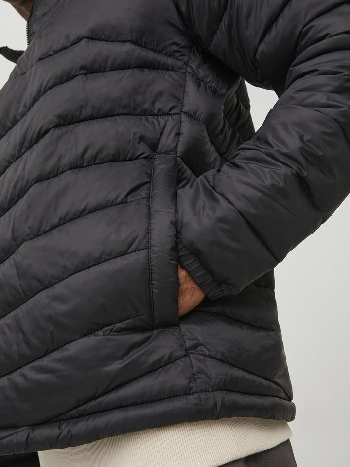 JACK & JONES Herren Jjehero Puffer Collar Noos Jacke M Schwarz, M Schwarz