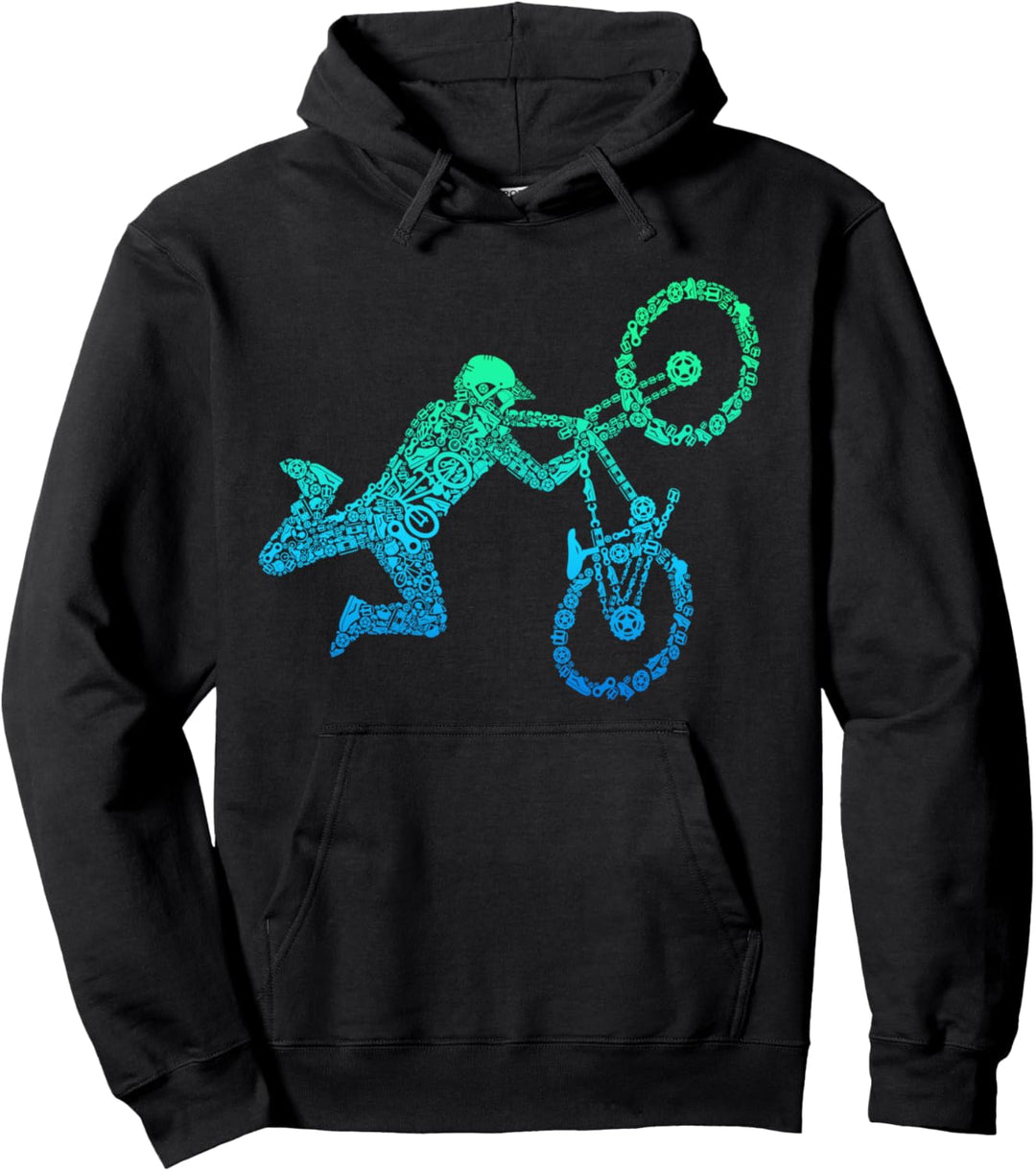 BMX Bike Stunt Jungen Kinder Pullover Hoodie
