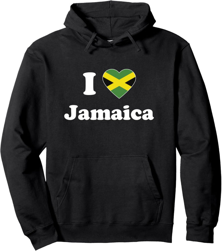 I Love Jamaica I Heart Jamaica Jamaican Pullover Hoodie
