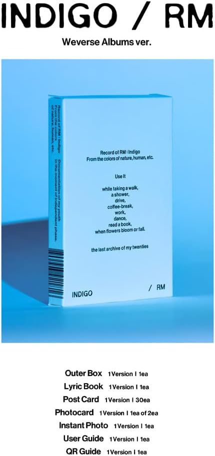 RM - 'Indigo' Postkarte Edition (Weverse Alben ver.)