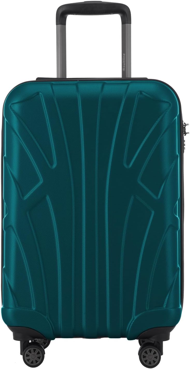 suitline Handgepäck Hartschalen-Koffer Koffer Trolley Rollkoffer Reisekoffer, TSA, 55 cm, ca. 34 Lit