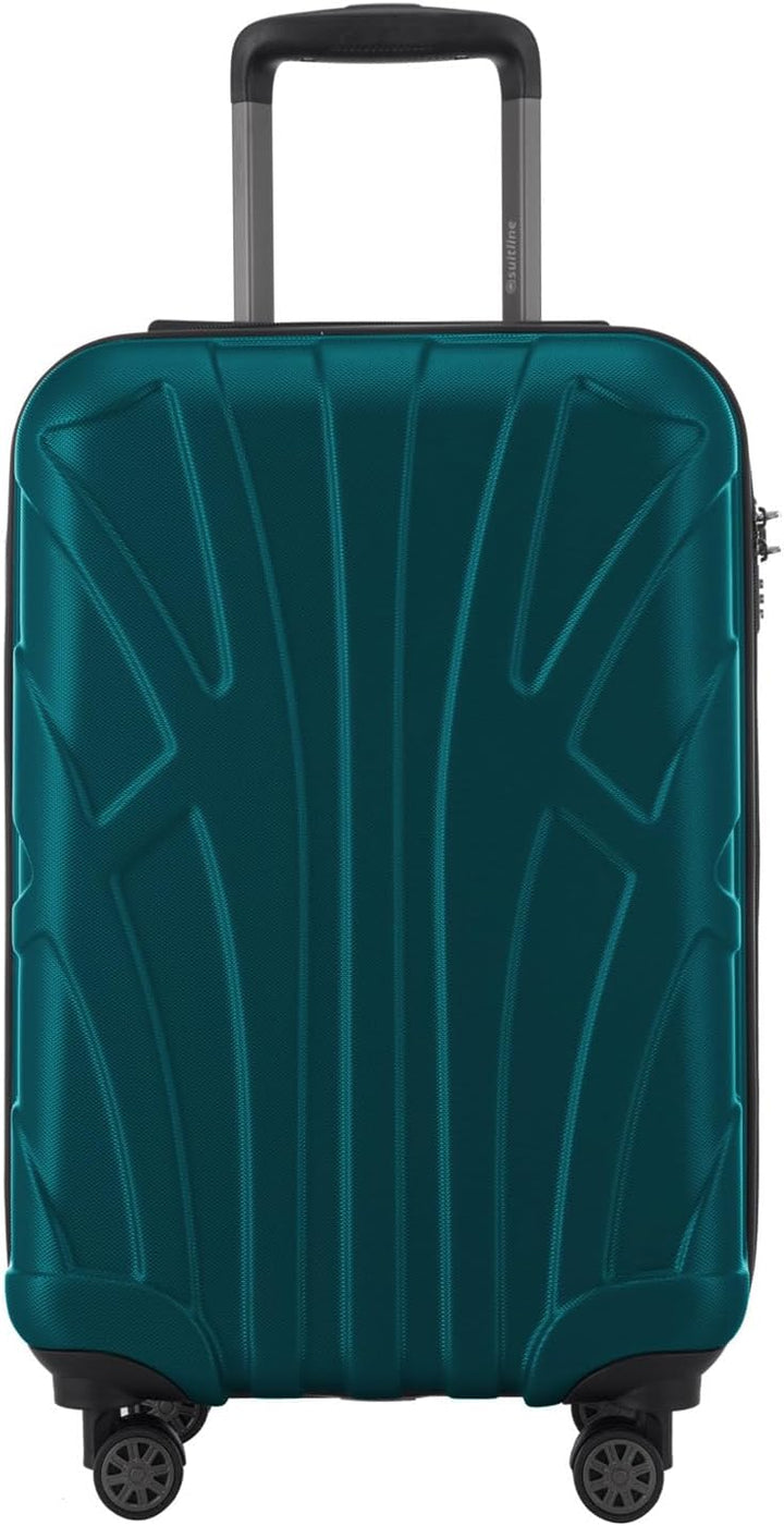suitline Handgepäck Hartschalen-Koffer Koffer Trolley Rollkoffer Reisekoffer, TSA, 55 cm, ca. 34 Lit