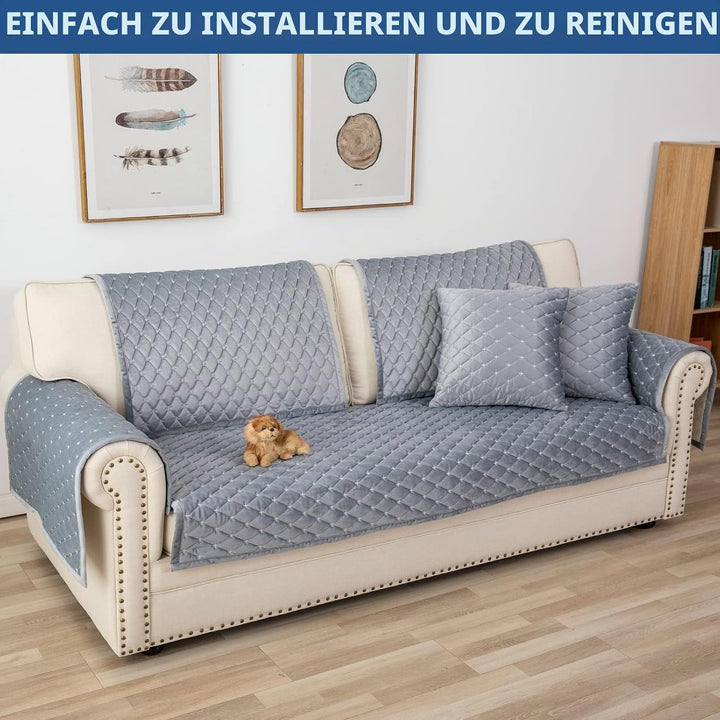 Eismodra Sofa Überzug,Sofabezug 3 Sitzer,Anti-Rutsch-Couch Überzug für L Form Sofaschoner Chaiselong
