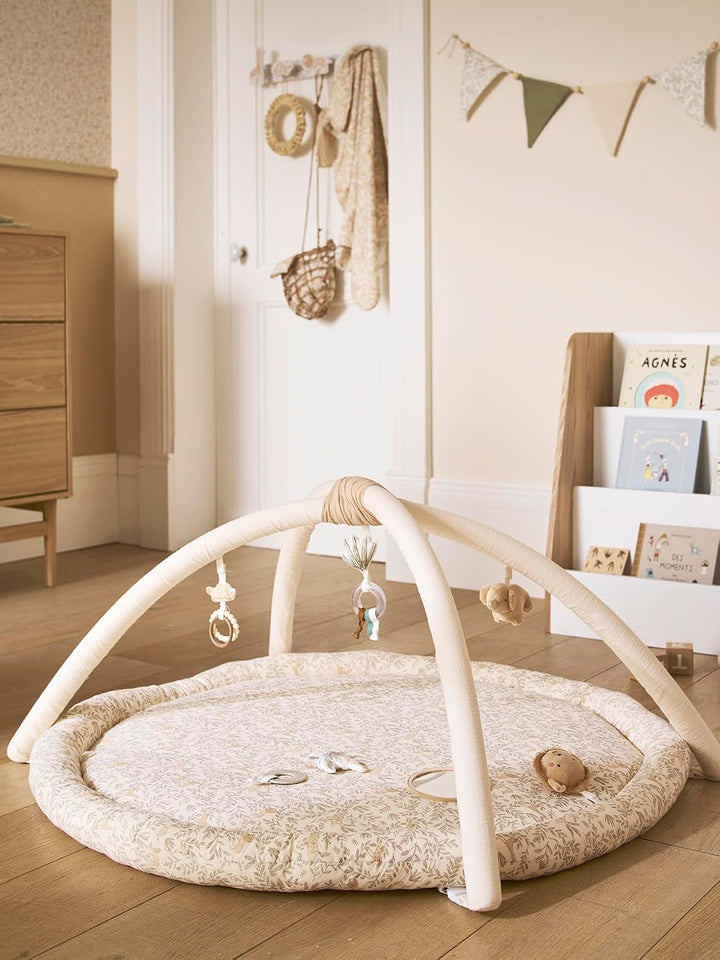 VERTBAUDET Baby Activity-Decke mit Spielbogen &amp; Umrandung beige babylon, beige babylon