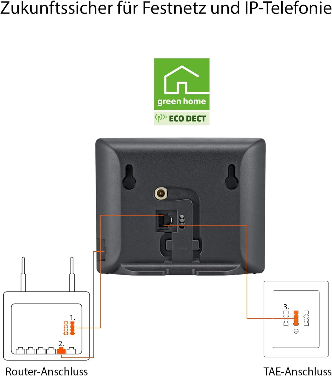 Gigaset DECT Basisstation GO Box 100 - Verbindung analog über TAE-Anschluss oder per LAN-Kabel an Ih