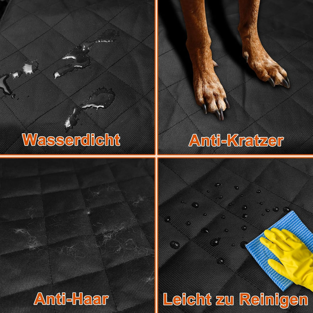 Alfheim rutschfest Autositzbezug vorne für Hunde, Gummiunterlage Kratzfest Haustier Autoschutz mit A