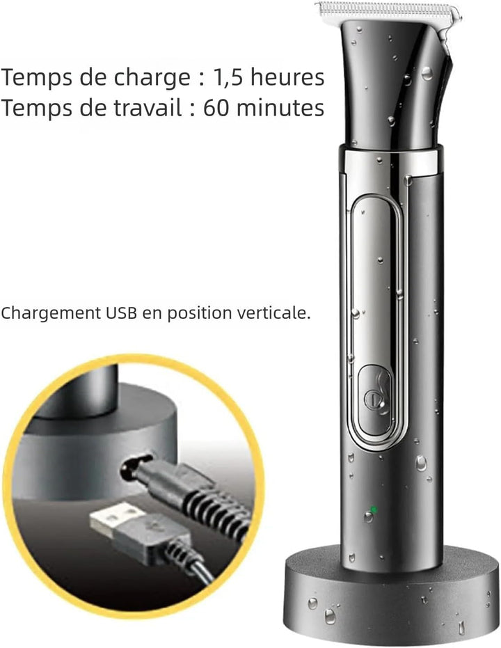 Elektrischer Rückenrasierer für Männer, 4-in-1-Herren-Körper-Trimmer-Kit, Multifunktionaler Selbstbe