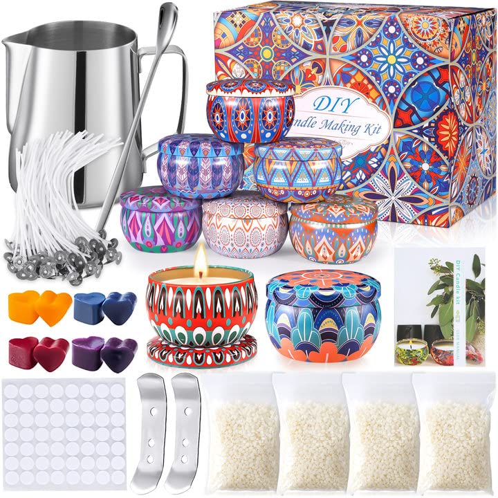 MAISITOO Kerzenherstellung Kit,DIY Kerzenherstellung Zubehör,Duftkerze Geschenke Set einschliesslich