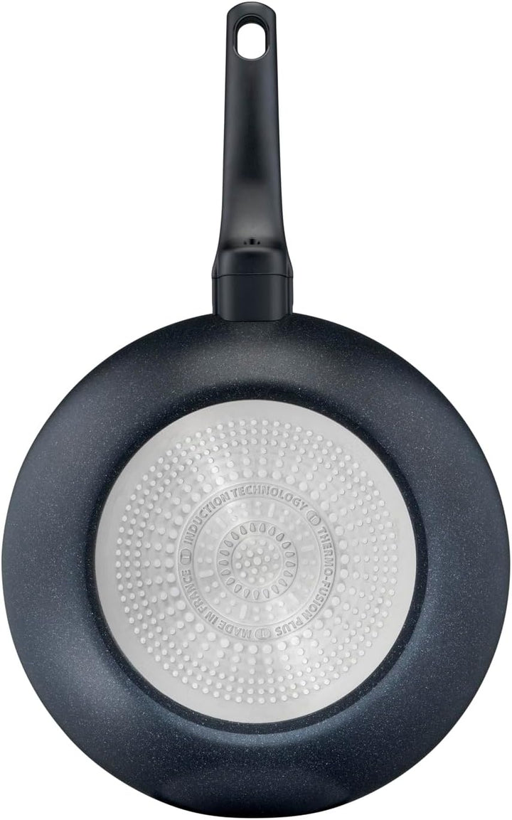 Tefal G28119 Black Stone Wokpfanne 28 cm | Mineralia+ Antihaftversiegelung | sicher | Thermo-Signal