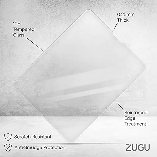 Zugu Hülle Displayschutz für iPad 10.9 10. Generation – gehärtete, kratzfeste Glasfolie – Fingerabdr