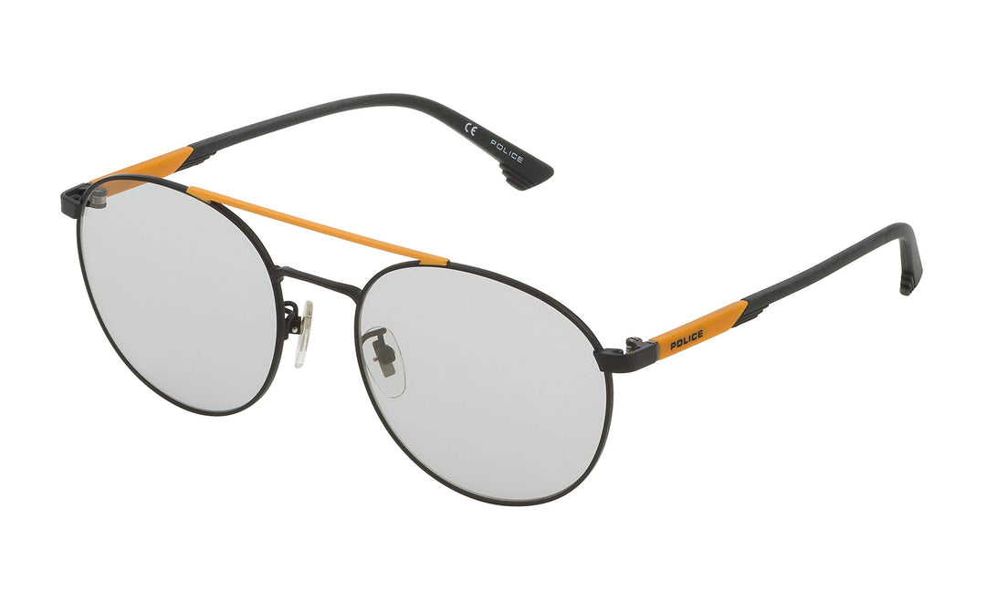 Police Unisex Spl71755q46g Sunglasses, Matt Black and Matt Orange, 55