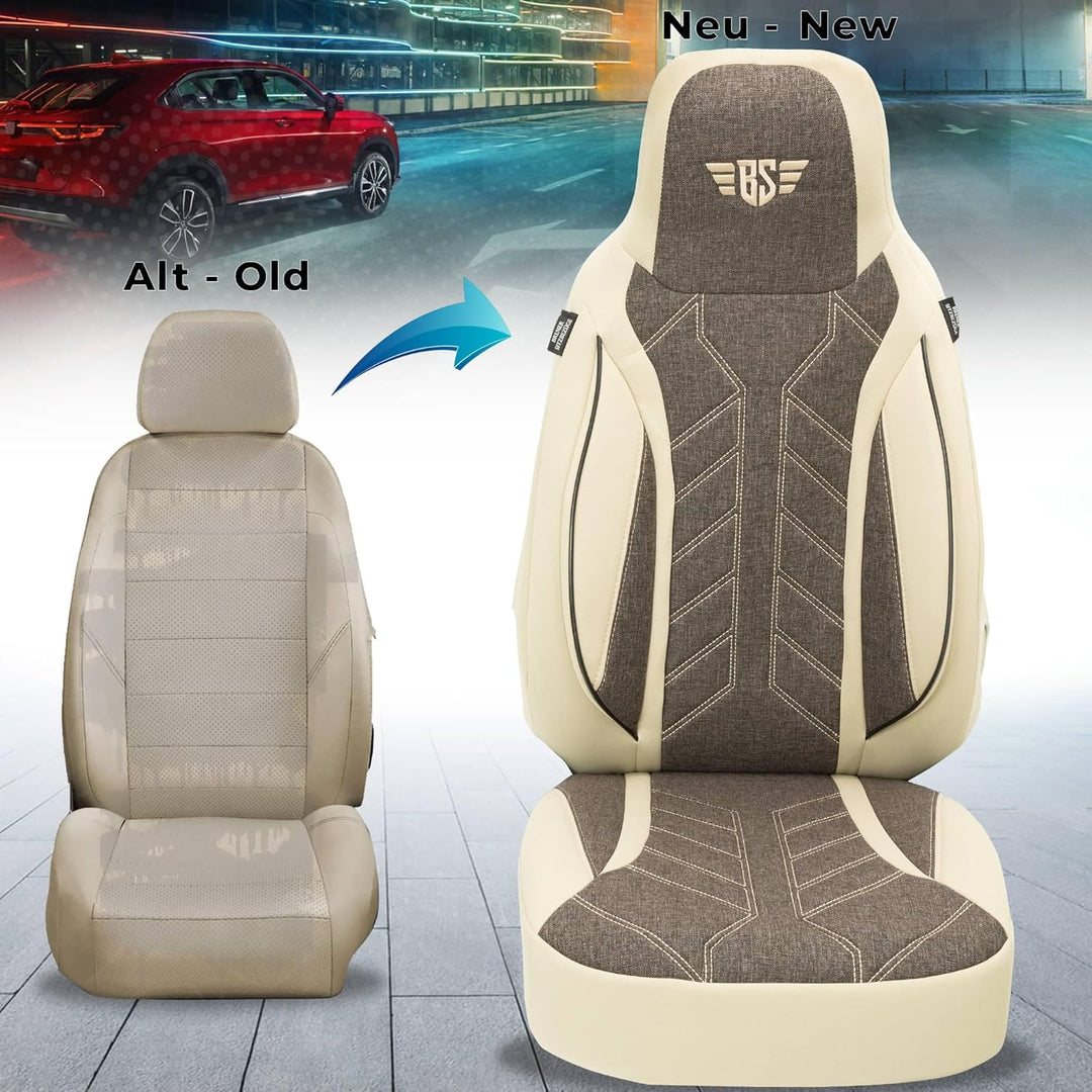 BREMER SITZBEZÜGE Mass Sitzbezüge Schonbezüge für Skoda Rapid PLKT211 PLKT211 - Beige/Braun Rapid, P