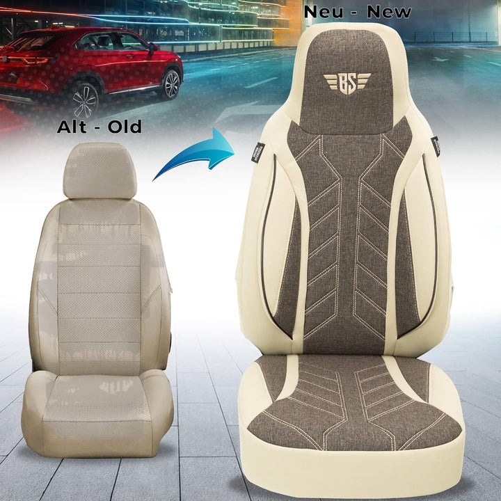 BREMER SITZBEZÜGE Mass Sitzbezüge Schonbezüge für Skoda Fabia 2 PLKT211 PLKT211 - Beige/Braun Fabia