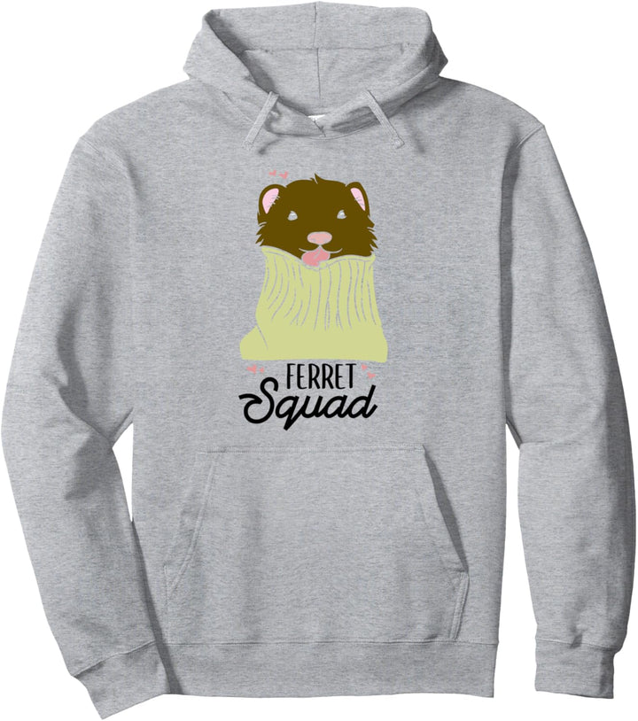 Ferret Squad Ironic Rodent Team Pullover Hoodie