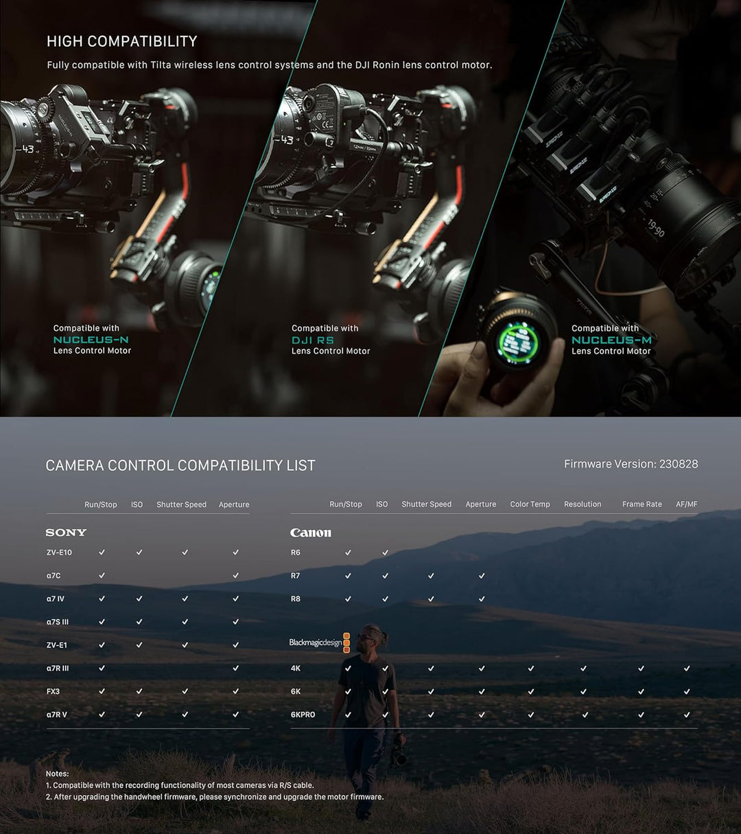 TILTA WLC-T05 Nucleus Nano II Wireless Lens Control System Nucleus N II Compatible Camera Cage DSLR