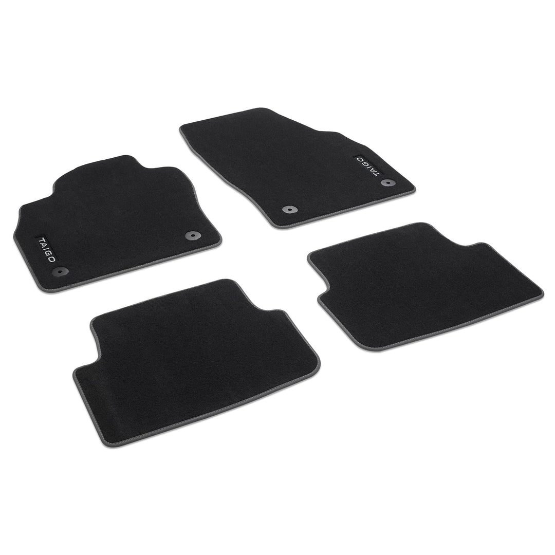 VW Taigo Premium Textilfussmatten Velours Fussmatten Satz Vorn + Hinten Fussmatte