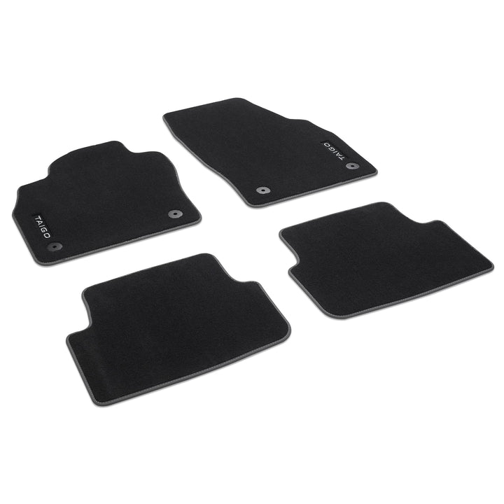 VW Taigo Premium Textilfussmatten Velours Fussmatten Satz Vorn + Hinten Fussmatte