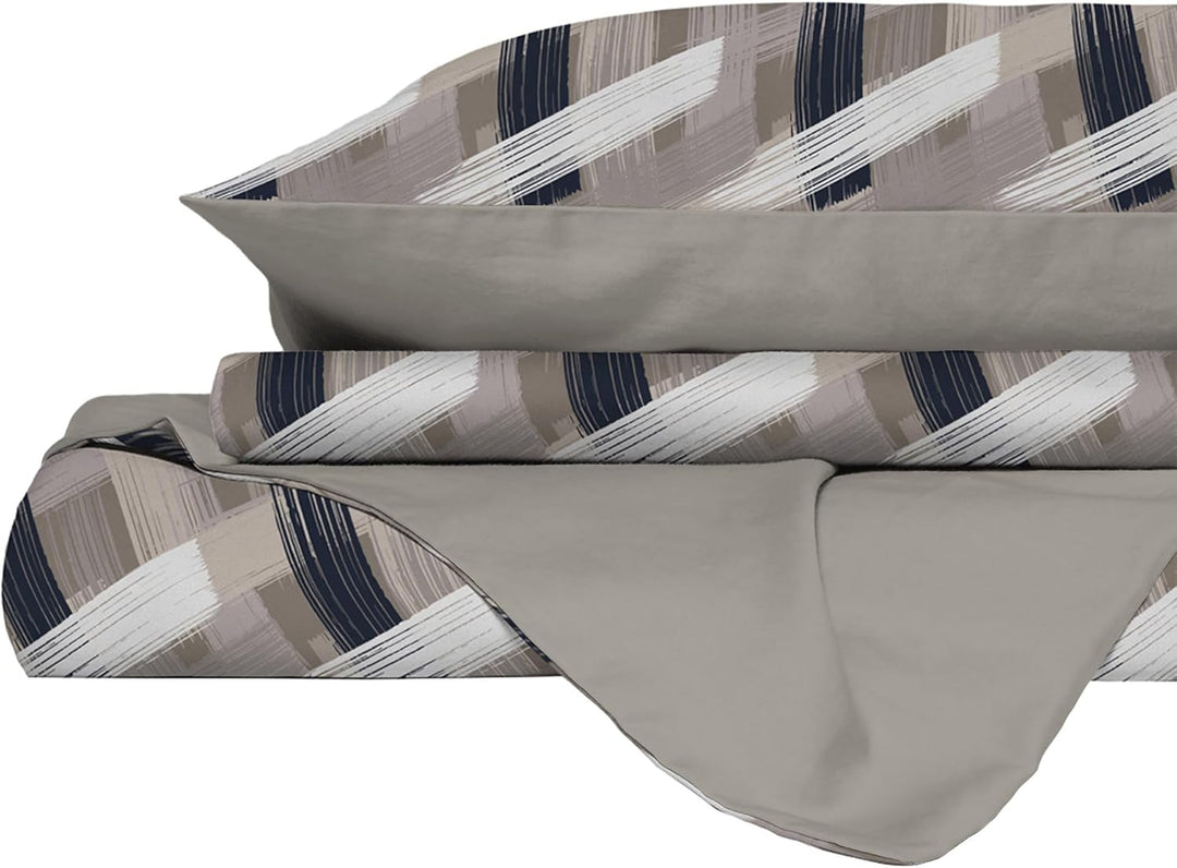 Fantasy Italian Bed Linen Bettbezug, Doppelte, Mikrofaser, Pinselstrichen Pennellate Doppelte, Penne