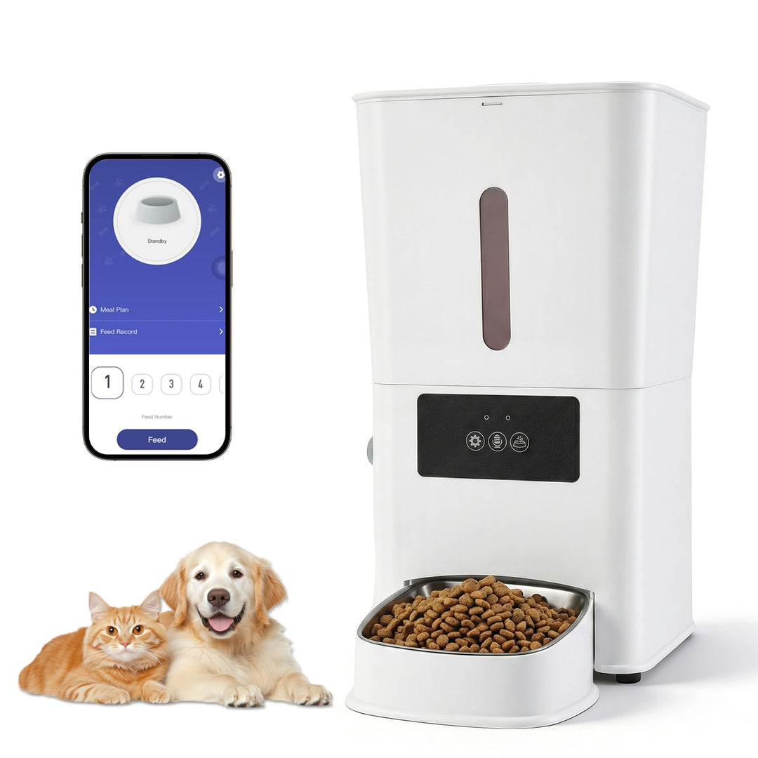 Futterautomat Katze 5L mit App Steuerung,15g Portionen für Katzen &amp; Hunde | Katzenfutter Automat mit