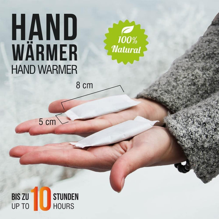 Hello Heat - 40,20 oder 10 Paar Handwärmer - Wärmepads für 8 Stunden Wärme - Sofort aktivierbare Tas