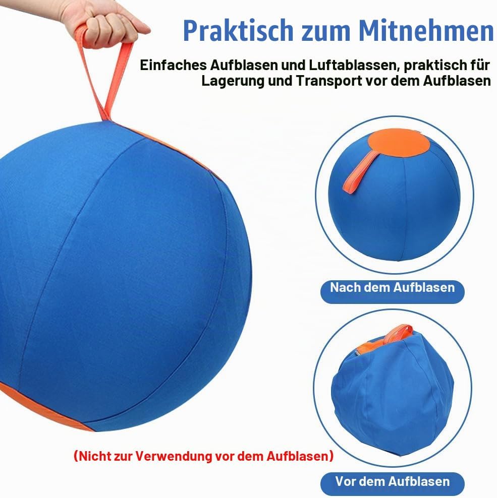 DONGKER Hüteball 18", 45cm Runde Herding Ball mit Ballabdeckung für Hund, Robuste Hundespielzeug mit