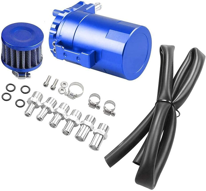 Towwoo Oil Catch Can, 300ml Aluminium Auto Reservoir Tank Universal Air Oil Seperator mit Luftfilter