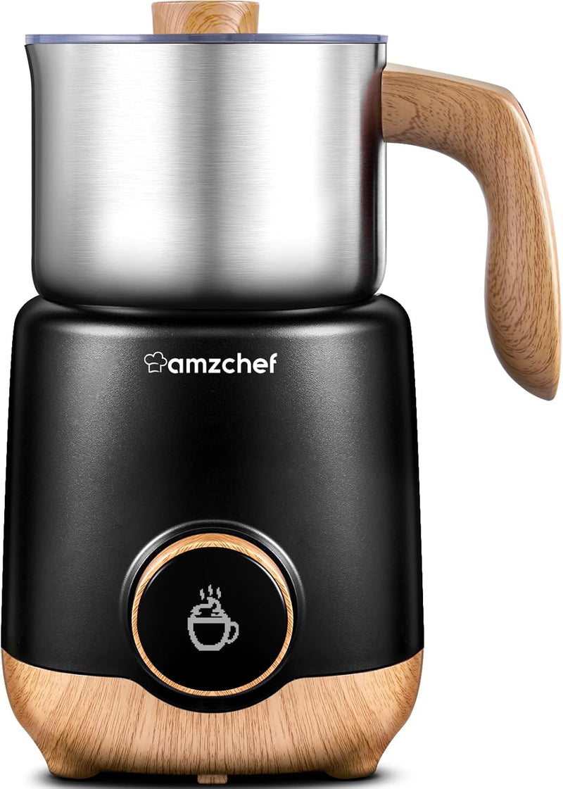 AMZCHEF 8-IN-1 Automatischer Milchaufschäumer 550 Watt，600ml Multifunktionaler Geteilter Milchaufsch