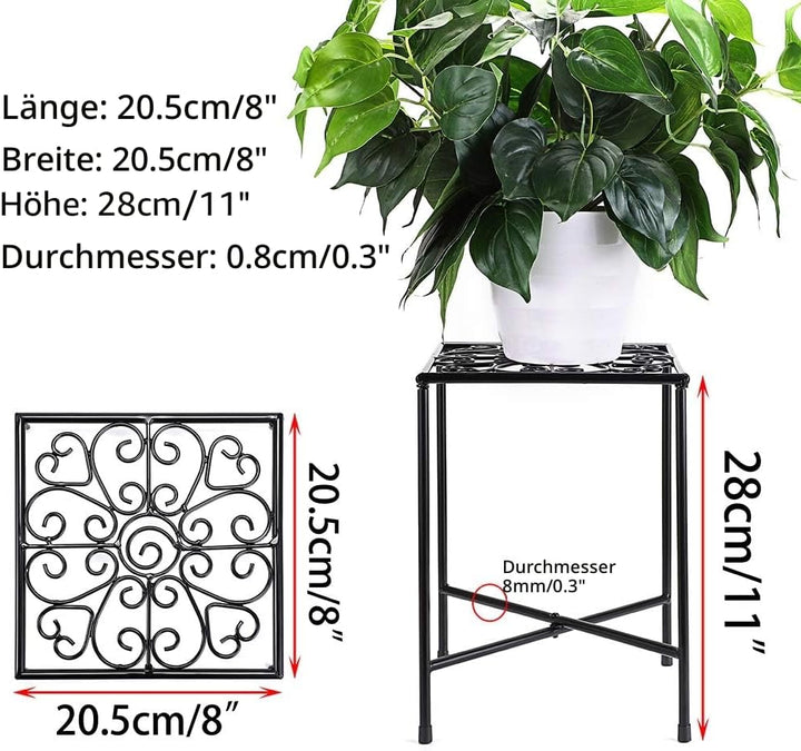 SUMNACON Metall-Pflanzenständer, Blumentopf-Präsentationshalter, Blumentopfhalter für drinnen und dr
