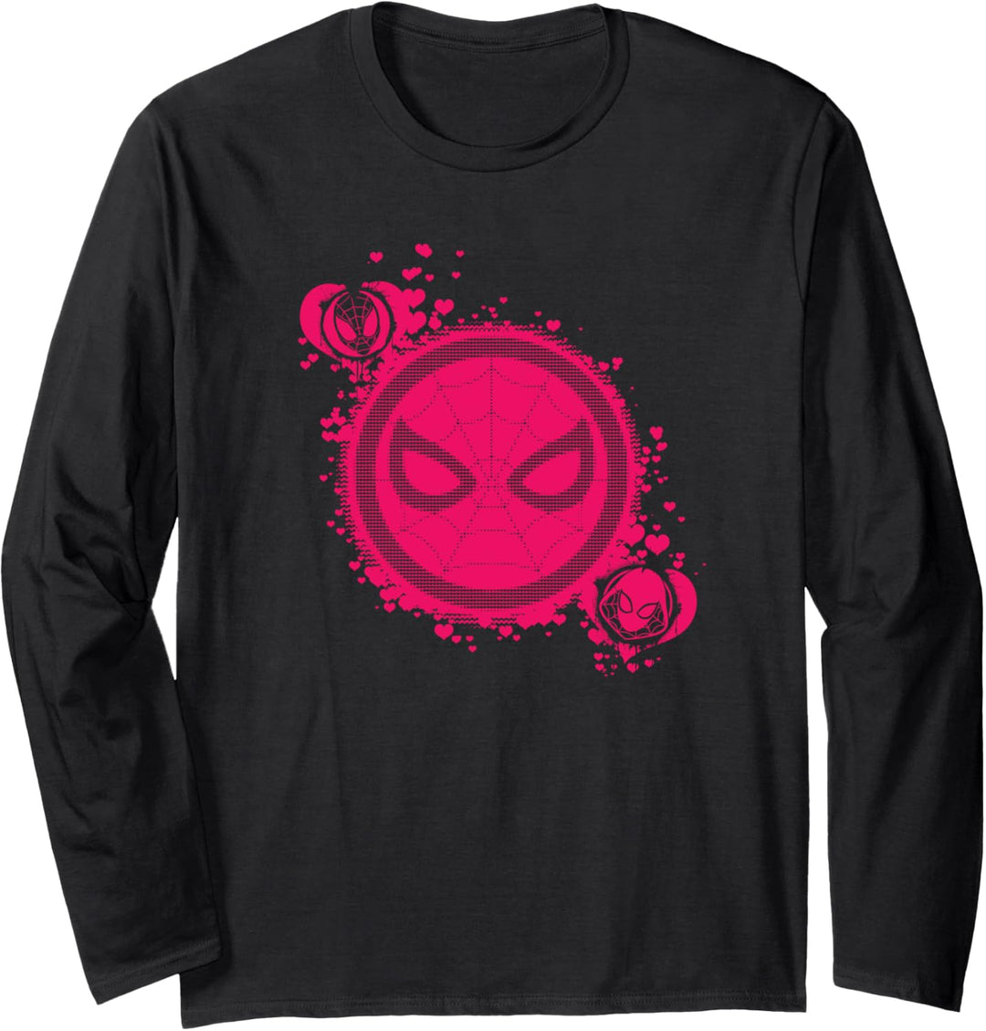 Marvel Spider-Man and Ghost-Spider Hearts Valentine's Day Langarmshirt