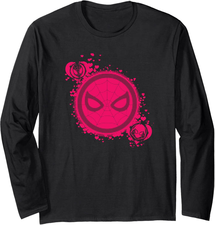 Marvel Spider-Man and Ghost-Spider Hearts Valentine's Day Langarmshirt