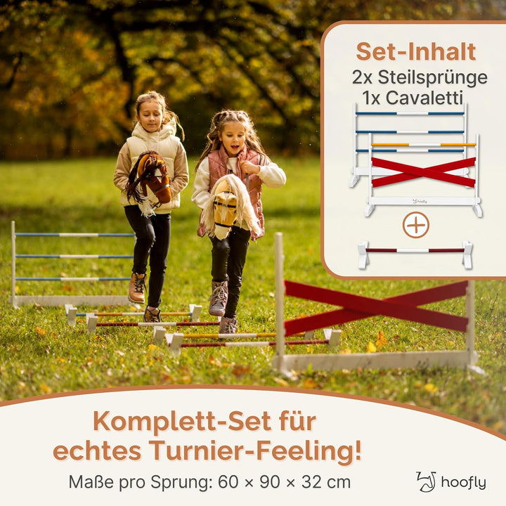 Hobby Horse Hindernisse Set – 2 Steilsprünge &amp; 1 Cavaletti/Hindernisse Hobby Horsing Zubehör &amp; Hürde
