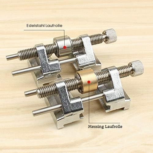 Powertool Kantenschärfer, Winkelschärfer, Klemmwinkel, Honführung mit Edelstahl-Rolle für Holzmeisse