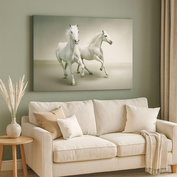 Bilder auf Leinwand 100x70cm Leinwandbild Tiere araber pferd bauernhof Gross Wanddeko Bild Schlafzim