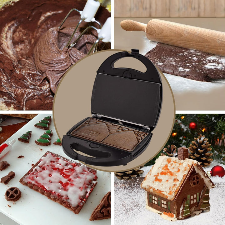 Syntrox Germany Maker Lebkuchenhaus SM-1300W Gingerbread mit herausnehmbaren Backplatten