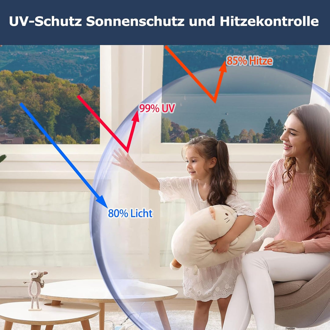 Spiegelfolie Fenster Sichtschutz Fensterfolie Blickdicht von Aussen Sichtschutzfolie Sonnenschutzfol