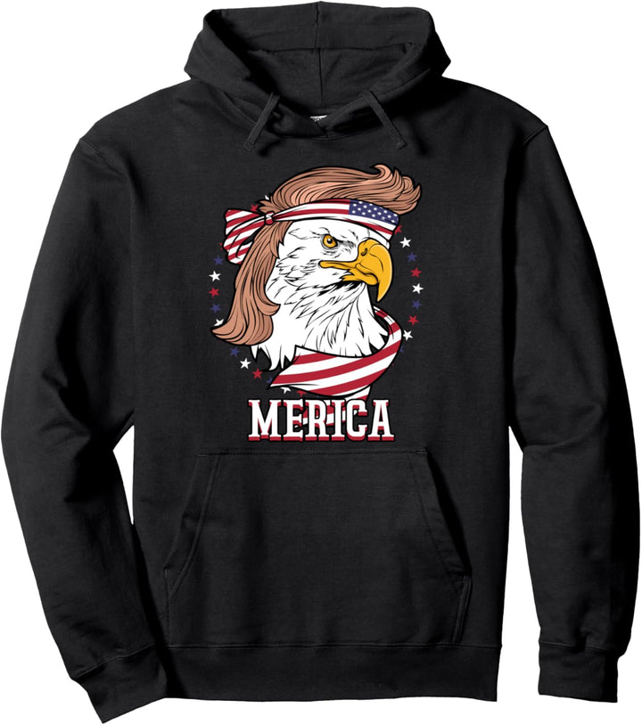Eagle Mullet Merica Shirt 4. Juli amerikanische Flagge USA Pullover Hoodie