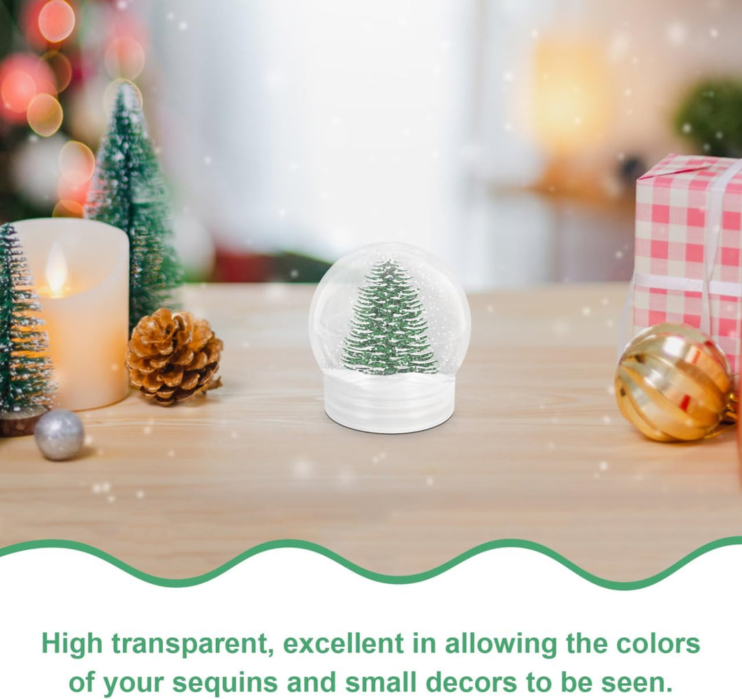 Operitacx 10 StüCk Schneekugel Weihnachten Selber Machen Mit Schraubverschluss, 150ml Transparent Sc
