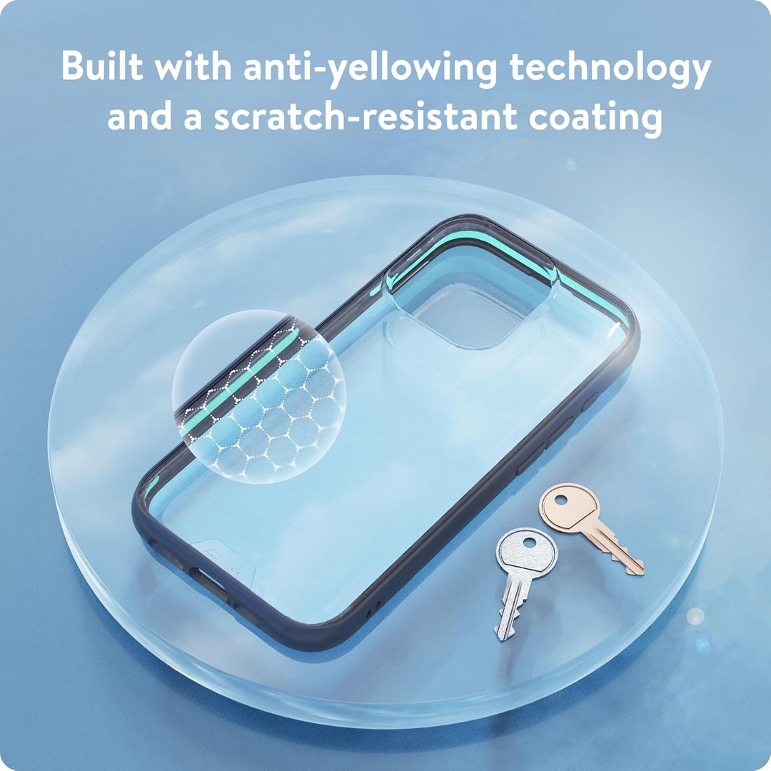 Mous Schutzhülle für iPhone 15 Pro, transparent, transparent, Schutzhülle für iPhone 15 Pro, kratzfe