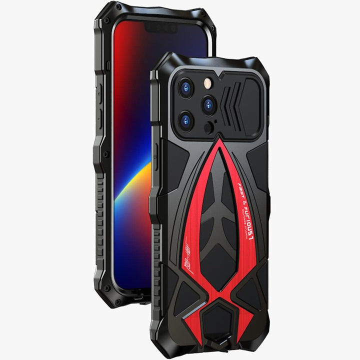 CeeEee Stossfest Hülle für iPhone 13 Pro Max Hybrid Metall und Silikon Cover Unzerbrechliche Schutzh