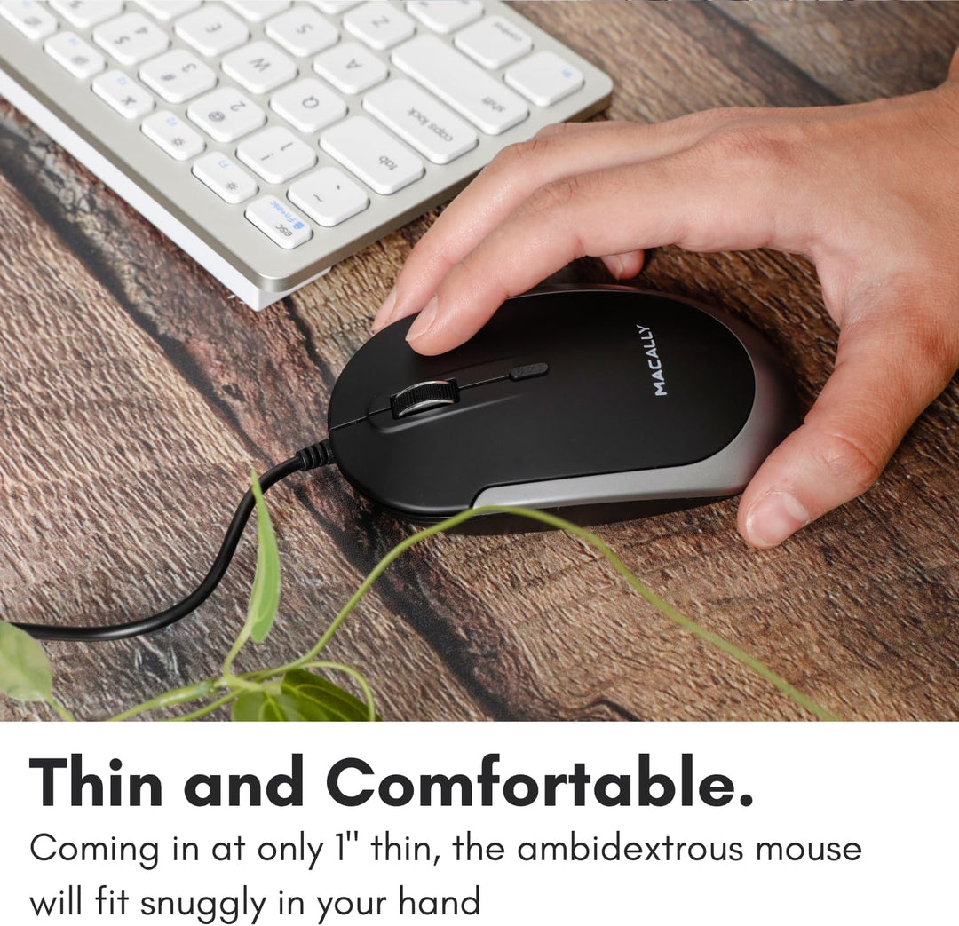 Macally USB-Typ-C-Maus – Schlankes & kompaktes Design – USB-C-Maus für MacBook Pro iMac PC usw. – Ei