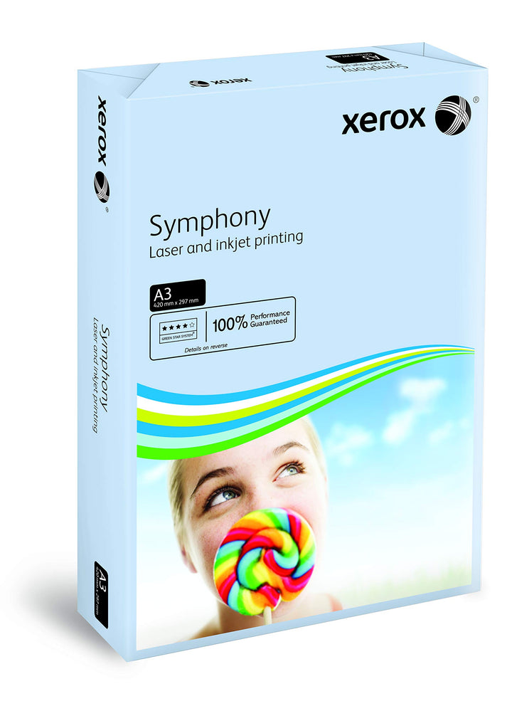 Xerox 003R91953 farbiges Druckerpapier Kopierpapier Symphony pastell, Din A3, 80 g/m², 500 Blatt, fü