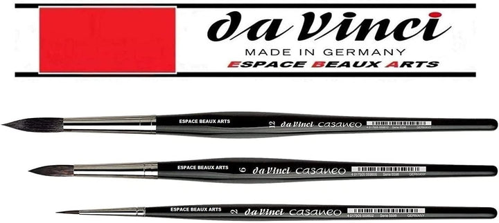 da Vinci casaneo Serie 5598 Französischer Aquarellpinsel No. 2 6 .12 .Made in Germany