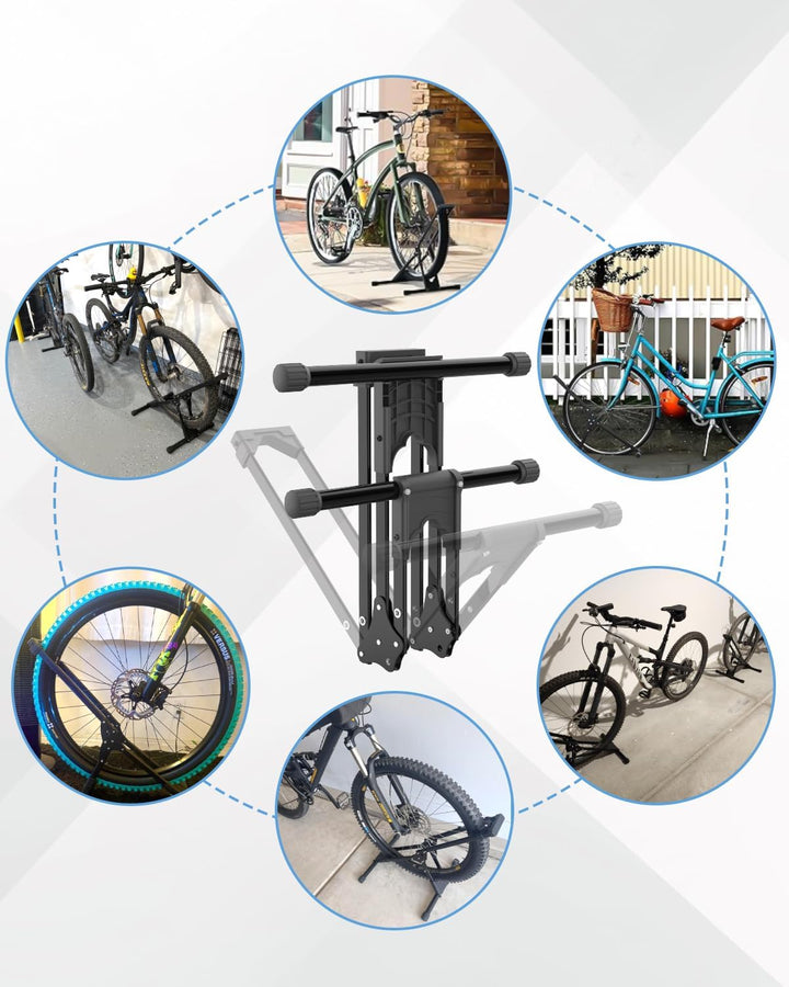 Fahrradständer Boden, Wyxron Fahrradhalter Bodenständer Freistehend MTB Radständer Standparker Stahl