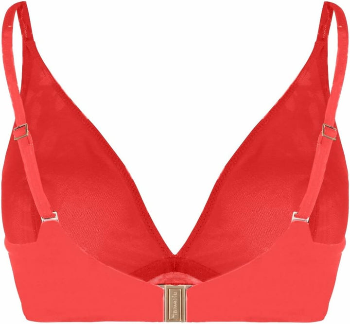 Tamaris Damen ANAPA AOP Bikini Top 36 / A Deep Sea Coral, 36 / A Deep Sea Coral