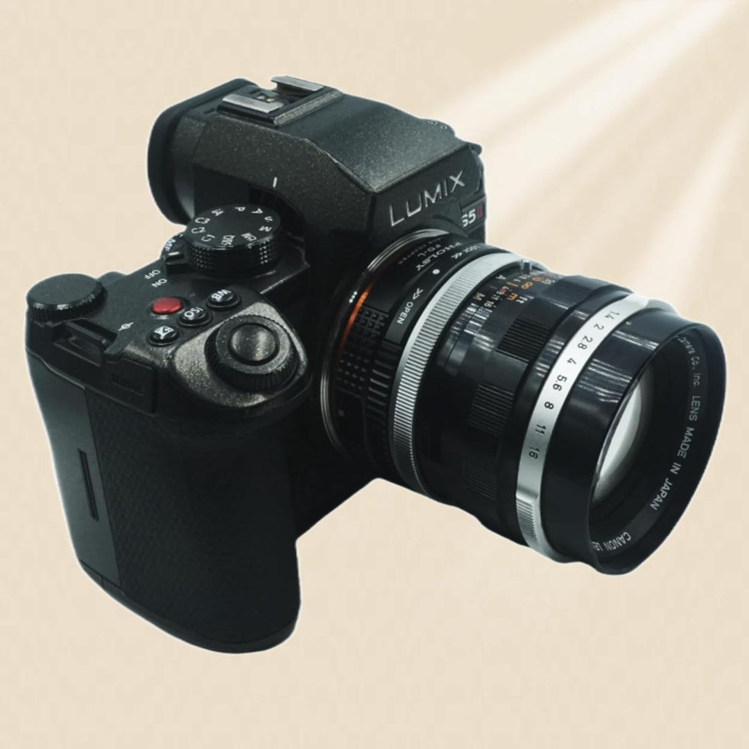 PHOLSY Objektivadapter mit Blendenhebel Kompatibel mit Canon FD auf L Mount für FD FL Objektiv und L