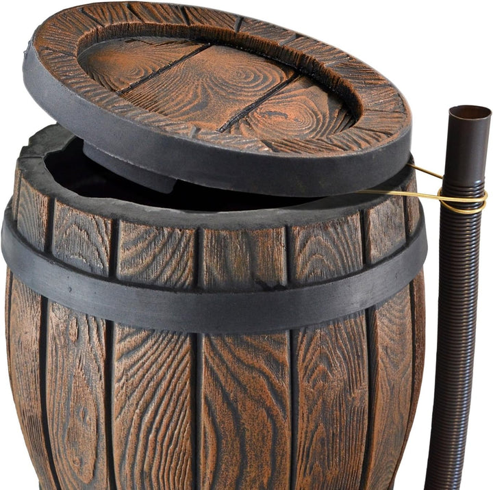 Regentonne Eichenfass, Regenfass 50l, Fass, Holz-Design AUCH ERHÄLTLICH IN 240L (B003EQT5OO), 120L (