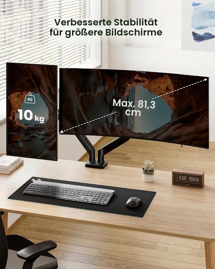 ErGear Monitor Halterung 2 Monitore für 17 bis 32 Zoll Bildschirme, Bildschirmhalterung 2 Monitore,