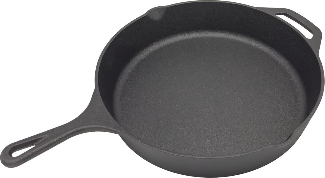 Homira Gusseisenpfanne 30 cm Ø – voreingebrannt & sofort einsatzbereit, Induktion geeignet, ofenfest