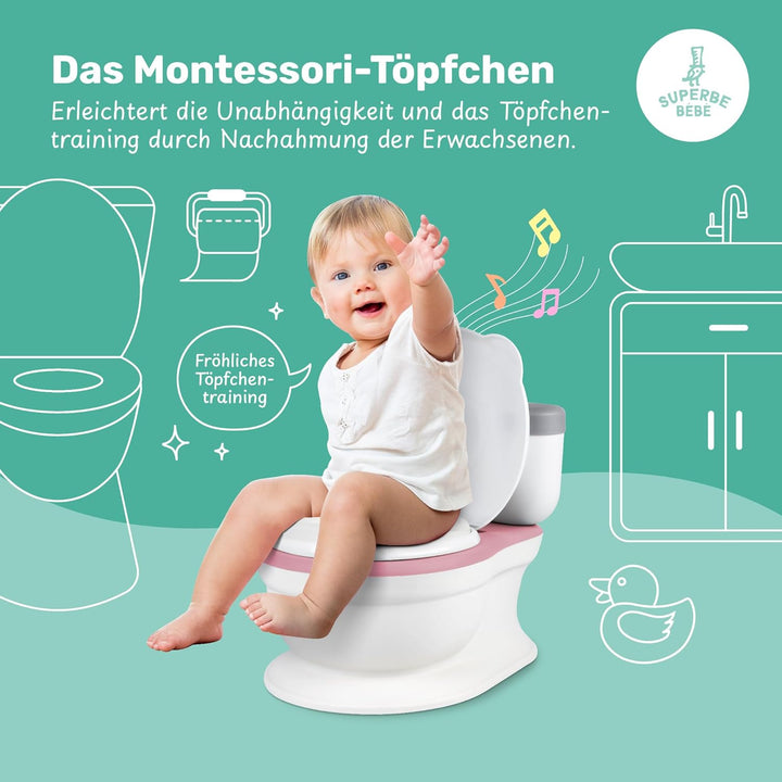 Baby-töpfchen Mit Geräusch Für Töpfchentraining - Baby- Und Kindertoilette - Bequem, Rutschfest Mit